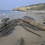 Folded dolomite and shale, Crystal Cove
