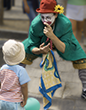 Clown with child