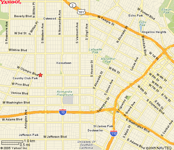 [ map to 3377 W. Olympic Blvd. ]