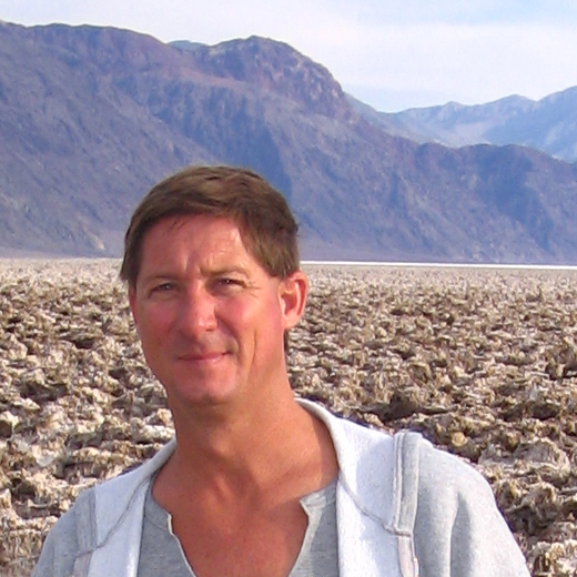 [ photograph of Dusty Hardy in Death Valley with Dr. Camille 
Holmgren's class ]