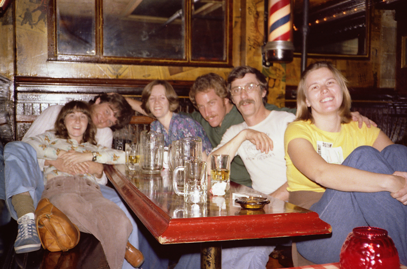 [ Dave and gang in a Sacramento bar, Barbara Synder ]
